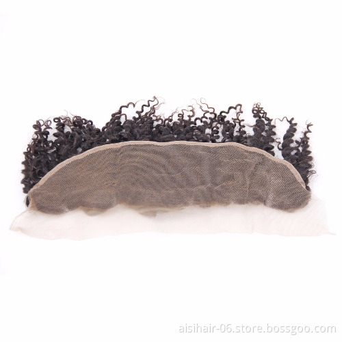 Aisi Hair 100% Brazilian Hair Lace Frontal Closure , Hair Piece Lace Closure , Kinky Curly Silk Lace Closure 13x4